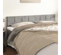 vidaXL Testiera 2 pz Grigio Chiaro 90x5x78/88 cm in Velluto