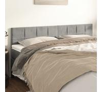 vidaXL Testiera 2 pz Grigio Chiaro 90x5x78/88 cm in Velluto