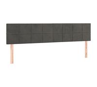 vidaXL Testiera 2 pz Grigio Scuro 80x5x78/88 cm in Velluto