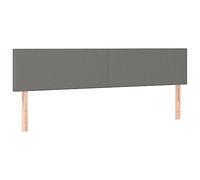 vidaXL Testiera 2 pz Grigio Scuro 90x5x78/88 cm in Tessuto