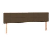 vidaXL Testiera 2 pz Marrone Scuro 100x5x78/88 cm in Tessuto