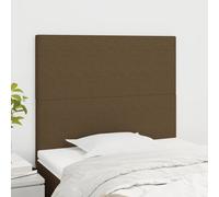 vidaXL Testiera 2 pz Marrone Scuro 100x5x78/88 cm in Tessuto