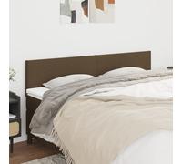 vidaXL Testiera 2 pz Marrone Scuro 100x5x78/88 cm in Tessuto