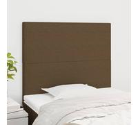 vidaXL Testiera 2 pz Marrone Scuro 80x5x78/88 cm in Tessuto