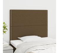 vidaXL Testiera 2 pz Marrone Scuro 90x5x78/88 cm in Tessuto