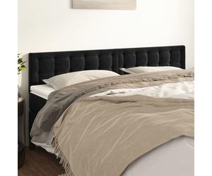 vidaXL Testiera 2 pz Nera 90x5x78/88 cm in Velluto