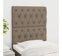 vidaXL Testiera 2 pz Tortora 80 x 7 x 78/88 cm in Tessuto