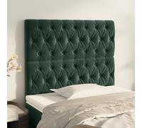 vidaXL Testiera 2 pz Verde scuro 100x7x78/88 cm in Velluto