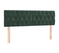 vidaXL Testiera 2 pz Verde Scuro 80x7x78/88 cm in Velluto