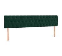 vidaXL Testiera 2 pz Verde Scuro 90 x 7 x 78/88 cm in Velluto