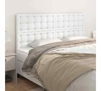 VidaXL Testiera 4 pz Bianca 90x5x78/88 cm in Similpelle