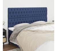 vidaXL Testiera 4 pz Blu 100 x 7 x 78/88 cm in Tessuto