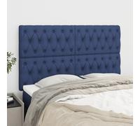 vidaXL Testiera 4 pz Blu 80 x 7 x 78/88cm in Tessuto