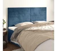 vidaXL Testiera 4 pz Blu scuro 90x5x78/88 cm in Velluto