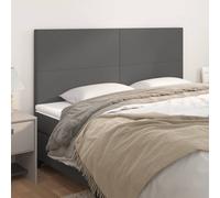 vidaXL Testiera 4 pz Grigio 90x5x78/88 cm in Similpelle