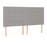 vidaXL Testiera 4 pz Grigio Chiaro 80x5x78/88 cm in Tessuto