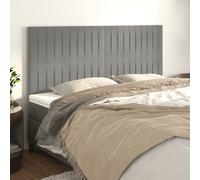 vidaXL Testiera 4 pz Grigio Chiaro 90x5x78/88 cm in Velluto