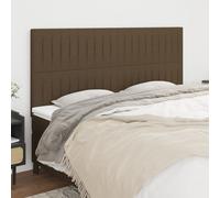 vidaXL Testiera 4 pz Marrone Scuro 80x5x78/88 cm in Tessuto