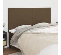 vidaXL Testiera 4 pz Marrone Scuro 90x5x78/88 cm in Tessuto