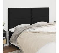 vidaXL Testiera 4 pz Nera 80x5x78/88 cm in Tessuto