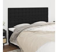vidaXL Testiera 4 pz Nera 80x5x78/88 cm in Tessuto
