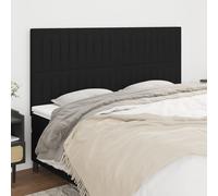 vidaXL Testiera 4 pz Nera 80x5x78/88 cm in Tessuto