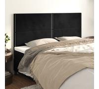 vidaXL Testiera 4 pz Nera 80x5x78/88 cm in Velluto