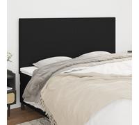 vidaXL Testiera 4 pz Nera 90x5x78/88 cm in Tessuto