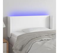 vidaXL Testiera a LED Bianca 83x16x78/88 cm in Similpelle