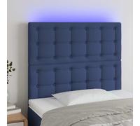 vidaXL Testiera a LED Blu 100x5x118/128 cm in Tessuto