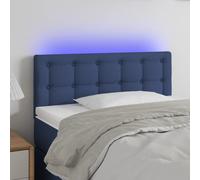vidaXL Testiera a LED Blu 100x5x78/88 cm in Tessuto