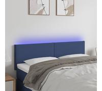 vidaXL Testiera a LED Blu 144x5x78/88 cm in Tessuto