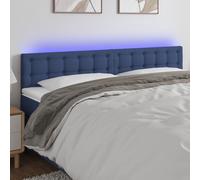 vidaXL Testiera a LED Blu 160x5x78/88 cm in Tessuto