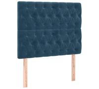 vidaXL Testiera a LED Blu Scuro 100x7x118/128 cm in Velluto