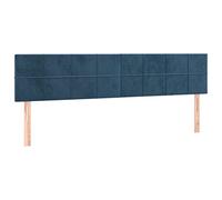 vidaXL Testiera a LED Blu Scuro 160x5x78/88 cm in Tessuto