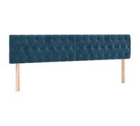 vidaXL Testiera a LED Blu Scuro 180x7x78/88 cm in Velluto