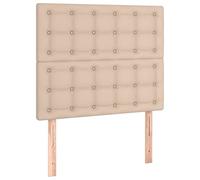 vidaXL Testiera a LED Cappuccino 100x5x118/128 cm in similpelle