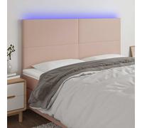 vidaXL Testiera a LED Cappuccino 180x5x118/128 cm in Similpelle