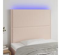 vidaXL Testiera a LED Cappuccino 90x5x118/128 cm in Similpelle