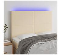 VIDAXL - Testiera A Led Crema 144x5x118/128 Cm In Tessuto - SPEDIZIONE GRATUITA