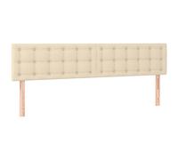 vidaXL Testiera a LED Crema 180x5x78/88 cm in Tessuto