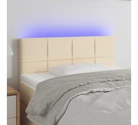 vidaXL Testiera a LED Crema 90x5x78/88 cm in Tessuto