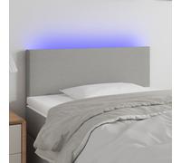 AX Testiera Letto Grigio Regolabile 100x5x78/88cm LED 55cm Tagliabile 0k 3121322