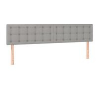 vidaXL Testiera a LED Grigio Chiaro 180x5x78/88 cm in Tessuto