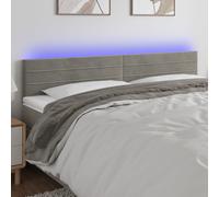vidaXL Testiera a LED Grigio Chiaro 180x5x78/88 cm in Velluto