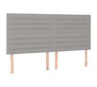 VIDAXL - Testiera A Led Grigio Chiaro 200x5x118/128 Cm In Tessuto - SPEDIZIONE GRATUITA
