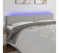 VIDAXL - Testiera A Led Grigio Chiaro 200x5x78/88 Cm In Tessuto