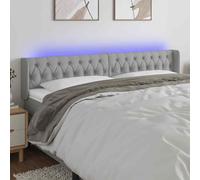 VIDAXL - Testiera A Led Grigio Chiaro 203x16x78/88 Cm In Tessuto - SPEDIZIONE GRATUITA