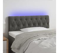 vidaXL Testiera a LED Grigio Scuro 100x7x78/88 cm in Velluto