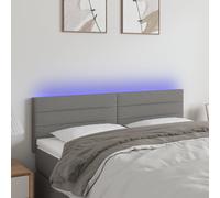 VIDAXL - Testiera A Led Grigio Scuro 144x5x78/88 Cm In Tessuto